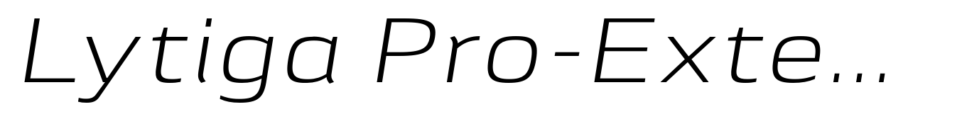 Lytiga Pro-Extended Light Italic